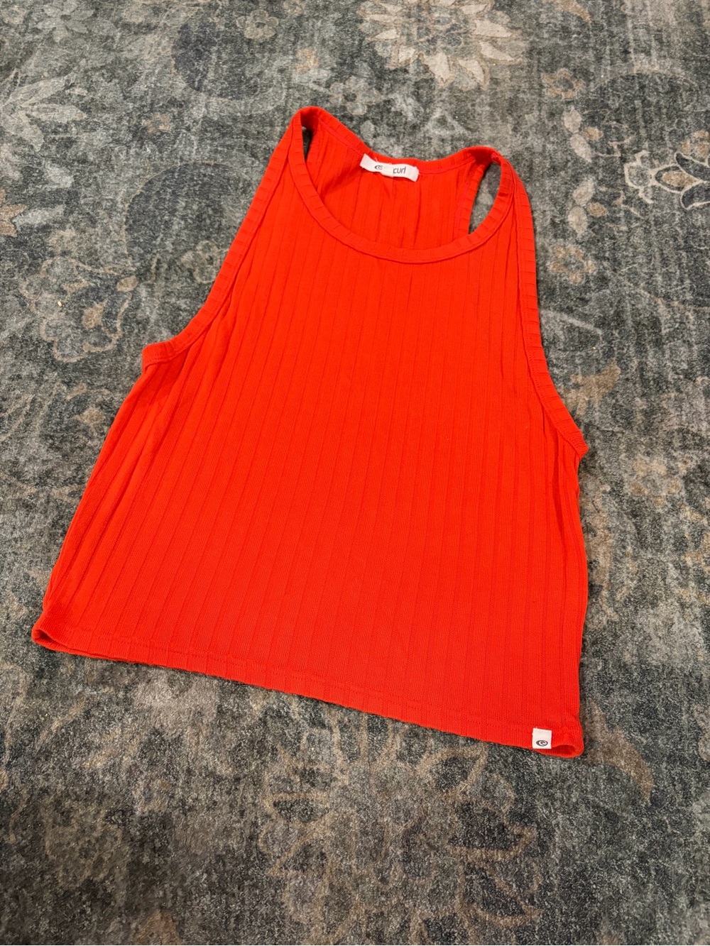 Rip Curl Ribbed Tank Top - Bright Red